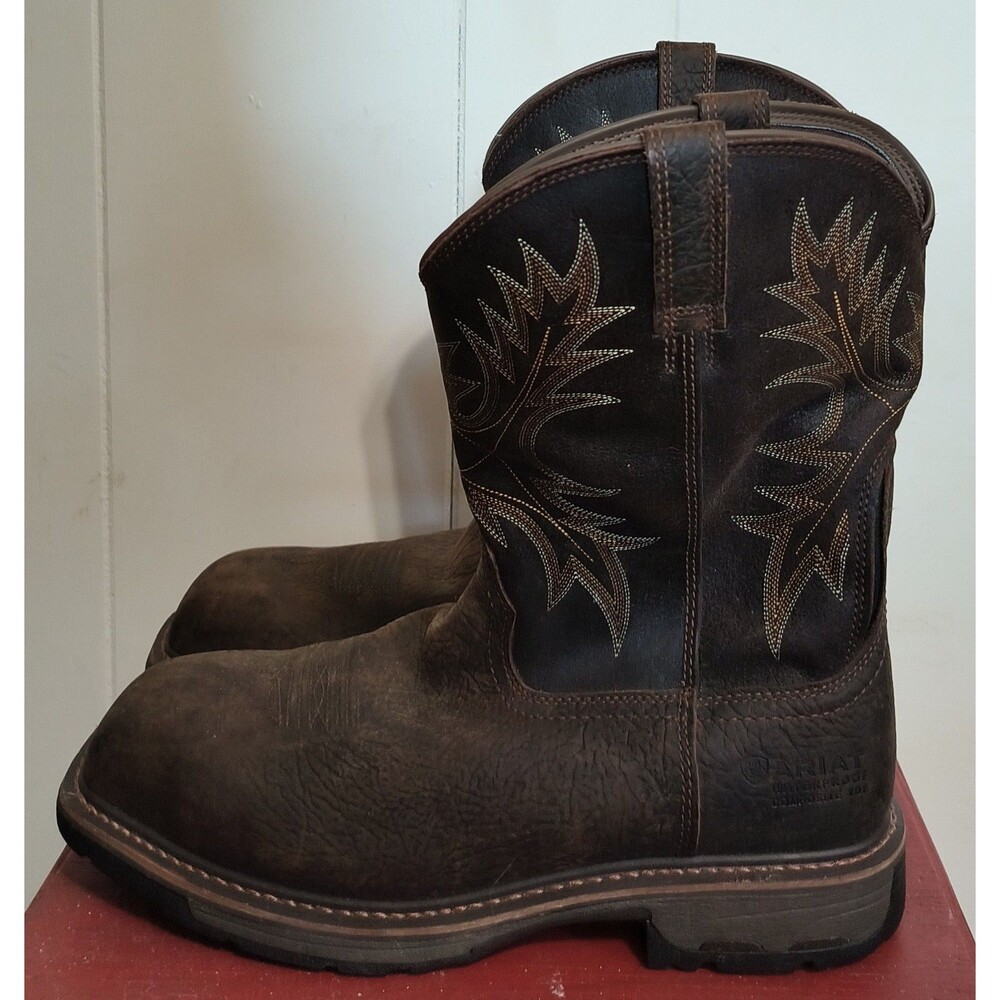 Ariat Men's Workhog Bruin Top Waterproof Composite Toe Work Boots 10017420 EXC